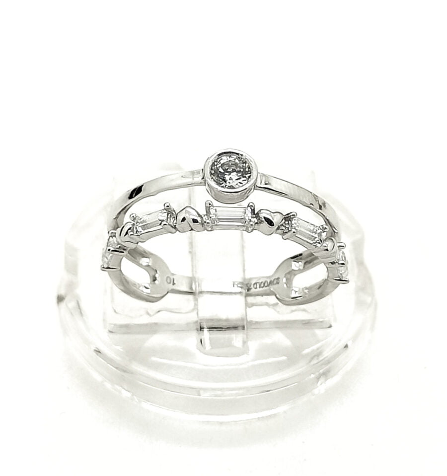 Cincin whitegold "Baguette Collection"