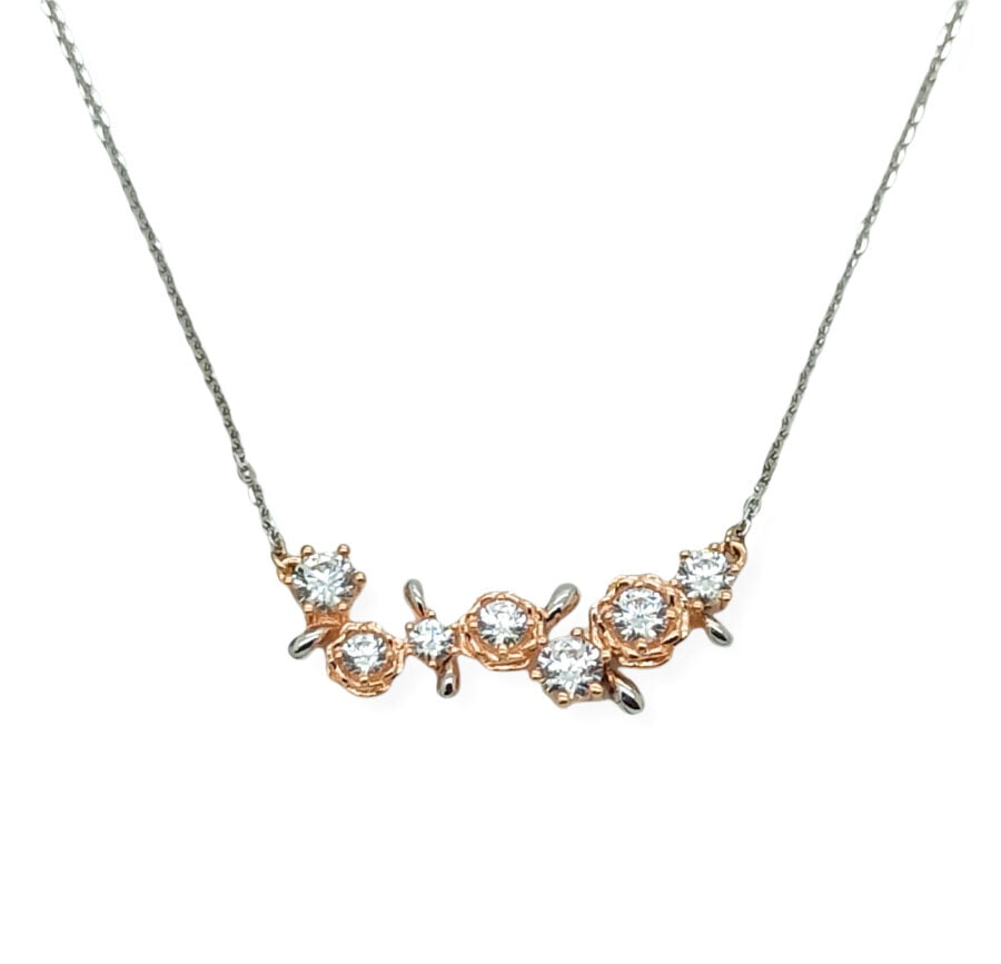 Kalung whitegold "Camellia Flower Series"