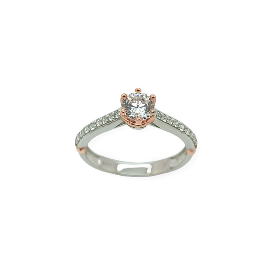 Cincin whitegold "Princess Crown Series" 375 8K