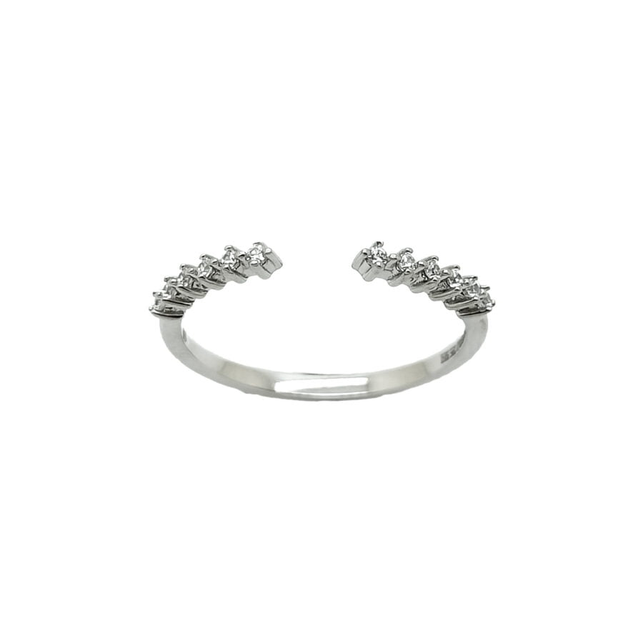 Cinicn whitegold "Europe Beatrix Open Ring Series"
