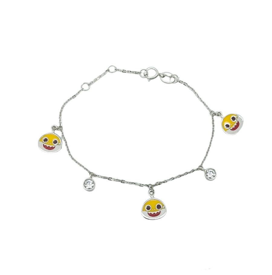 Gelang Anak whitegold "Hala Kids Baby Shark Yellow"