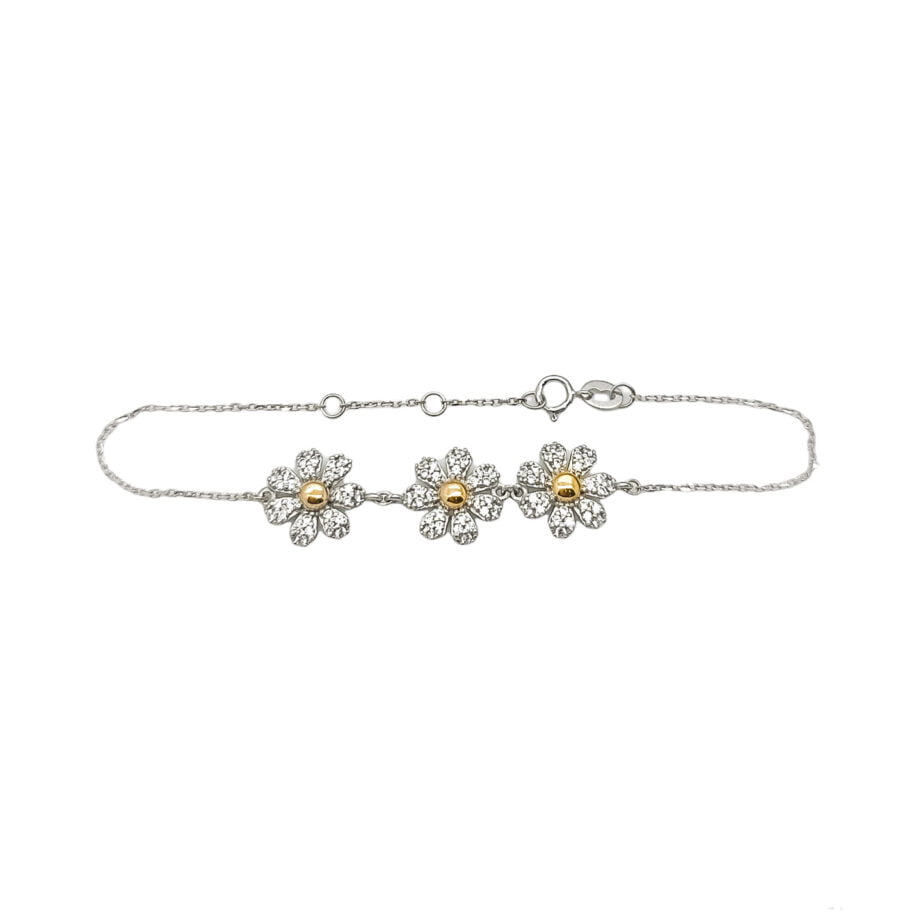 Gelang whitegold "Flower Garden Collection – Daisy Series"