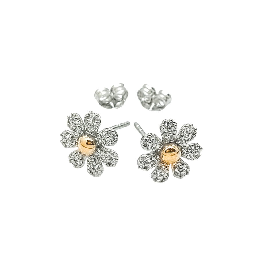 Giwang whitegold "Flower Garden Collection - Daisy Series"