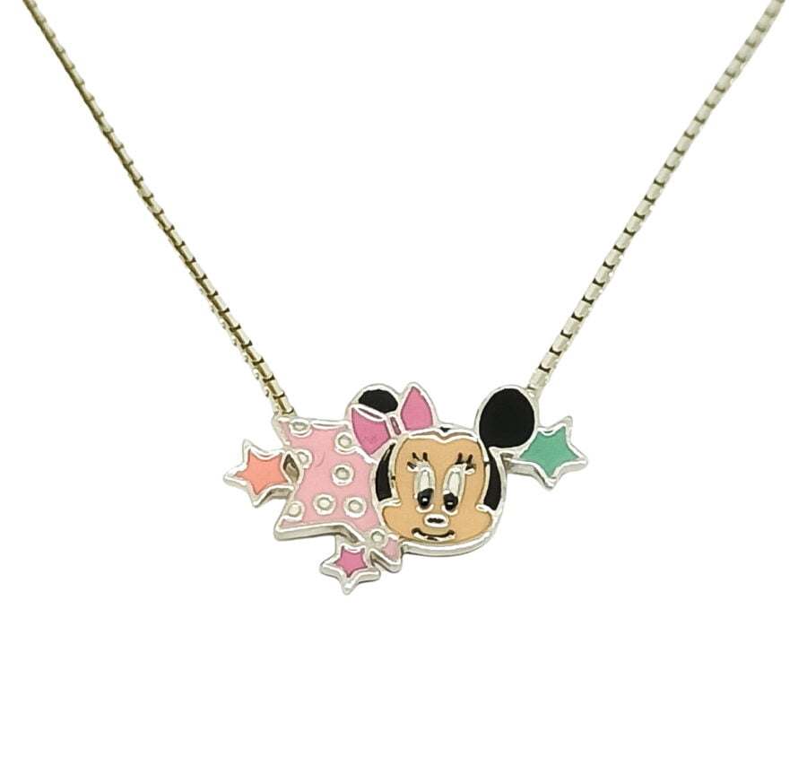 Koye Anak whitegold Enamel "Minnie Mouse Star"