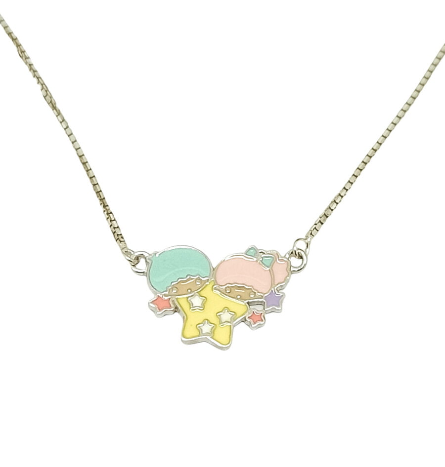 Koye Anak whitegold Enamel "Little Twin Star"