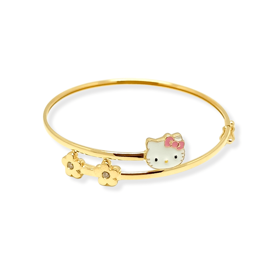 Bangle Bayi Enamel "Hello Kitty Flower"