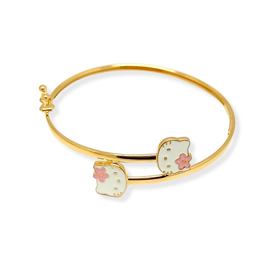Bangle Bayi Enamel "Hello Kitty Pink Flower"