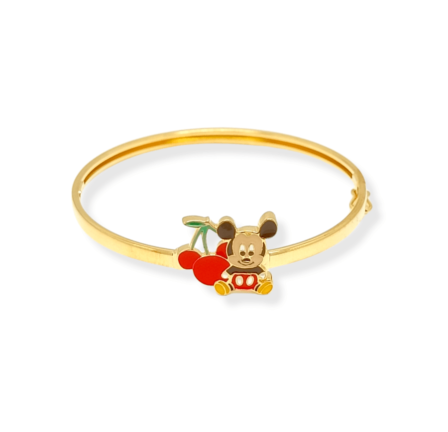 Bangle Bayi Enamel "Mickey Cherry"