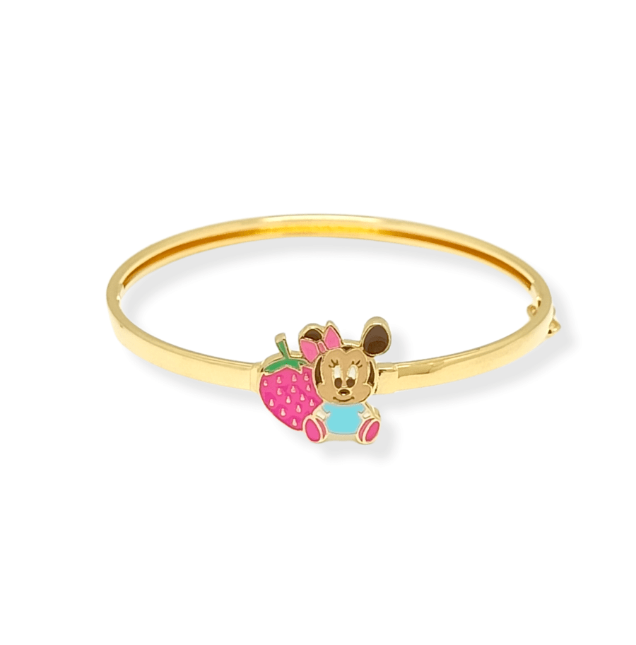 Bangle Bayi Enamel "Strawberry Minnie Mouse"