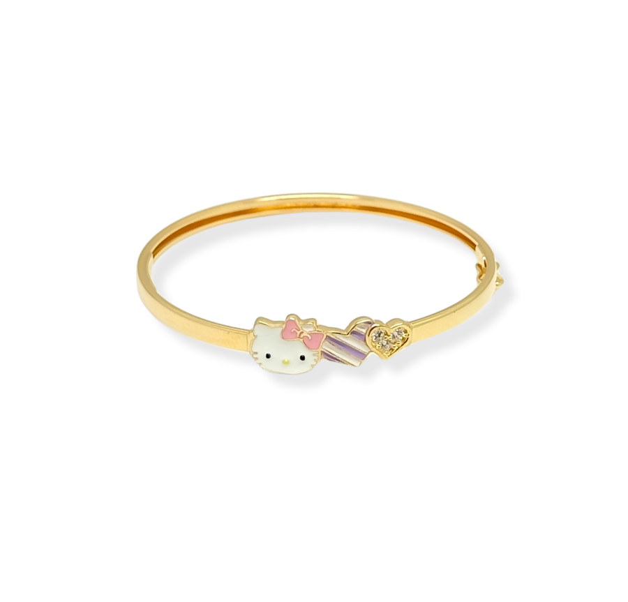 Bangle Bayi Enamel "Hello Kitty Love"
