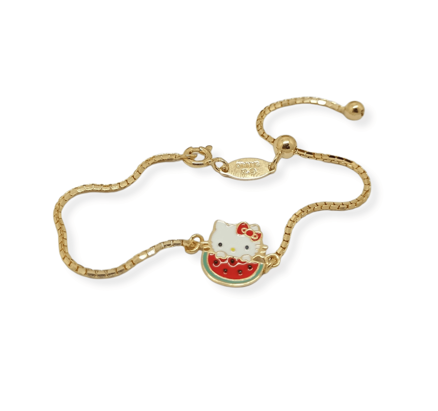 Gelang Serut Anak Enamel "Hello Kitty Watermelon"