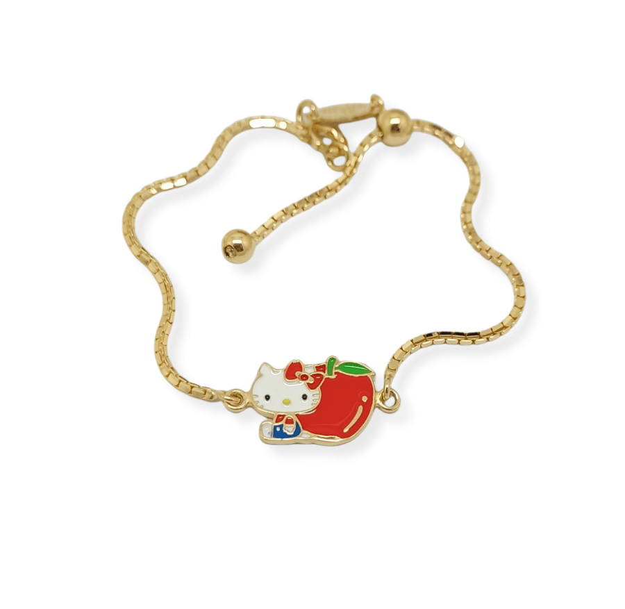 Gelang Serut Anak Enamel "Hello Kitty Apple"