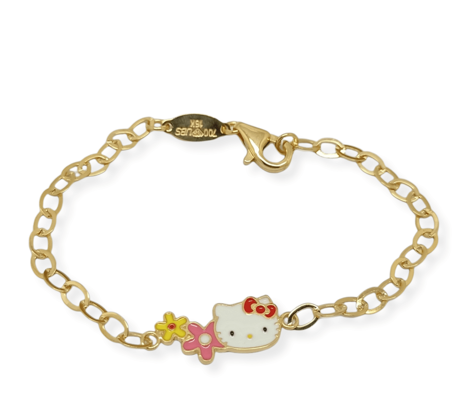 Gelang Anak Enamel "Hello Kitty Flower"