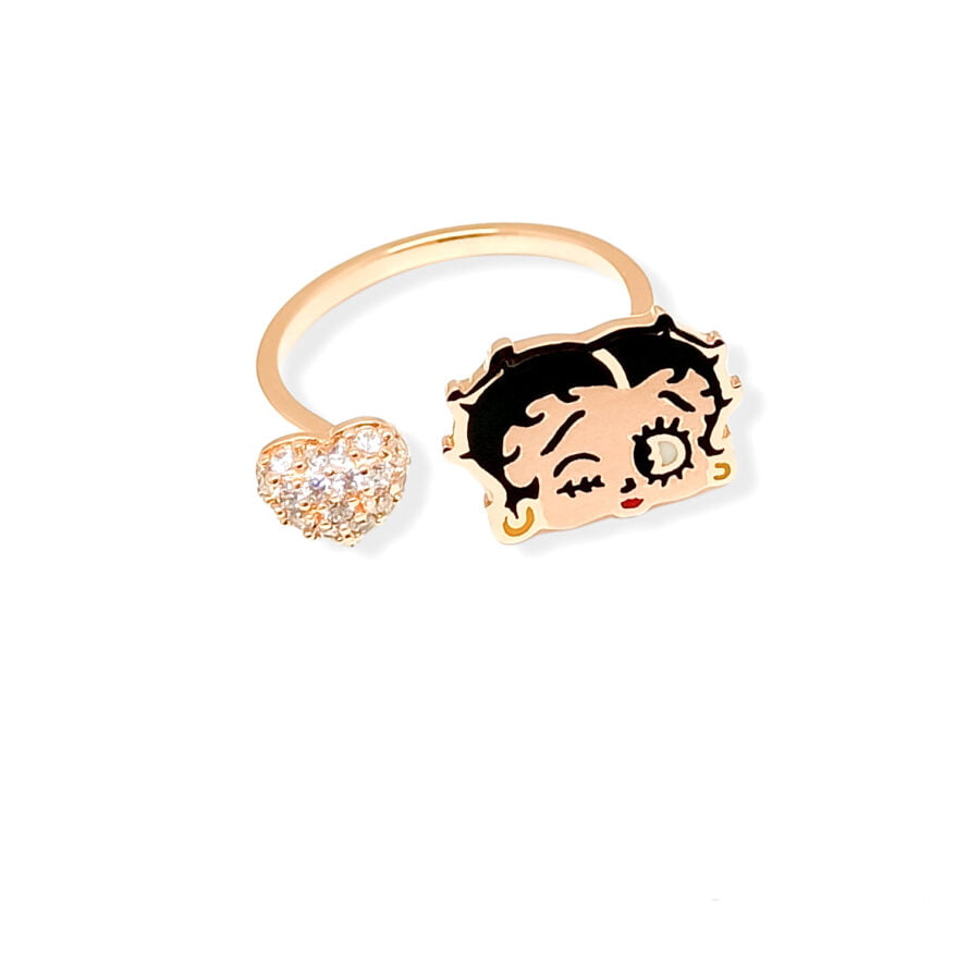 Cincin rosegold "Betty Boop Collections – Sassy Classy Series"