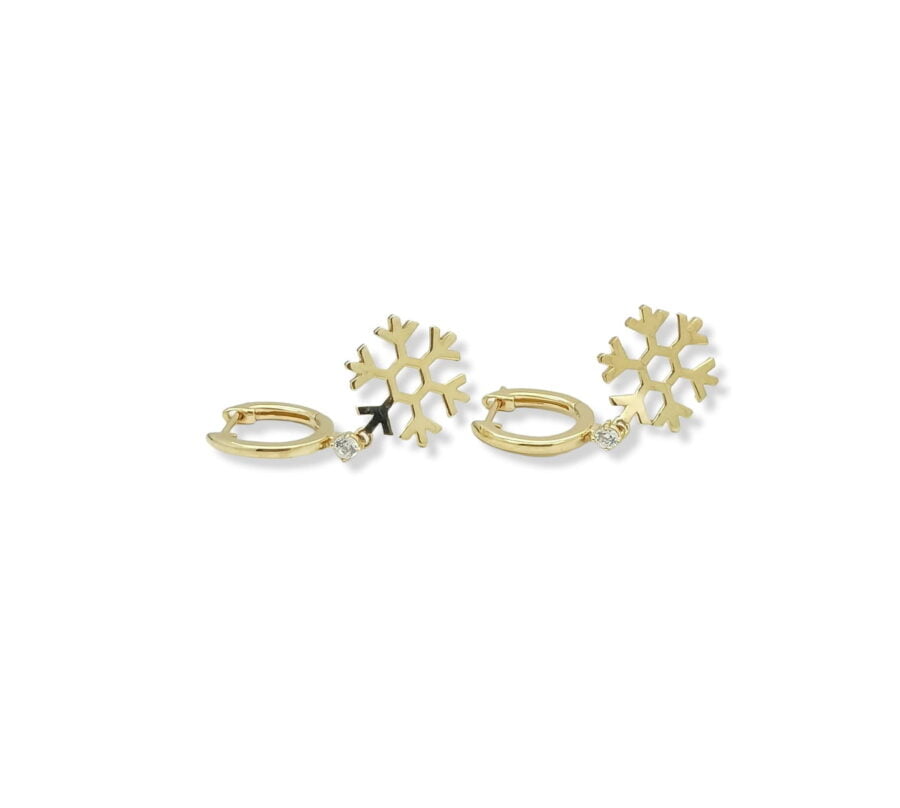 Anting yellowgold "Snowflake 375 Collection" EA20215