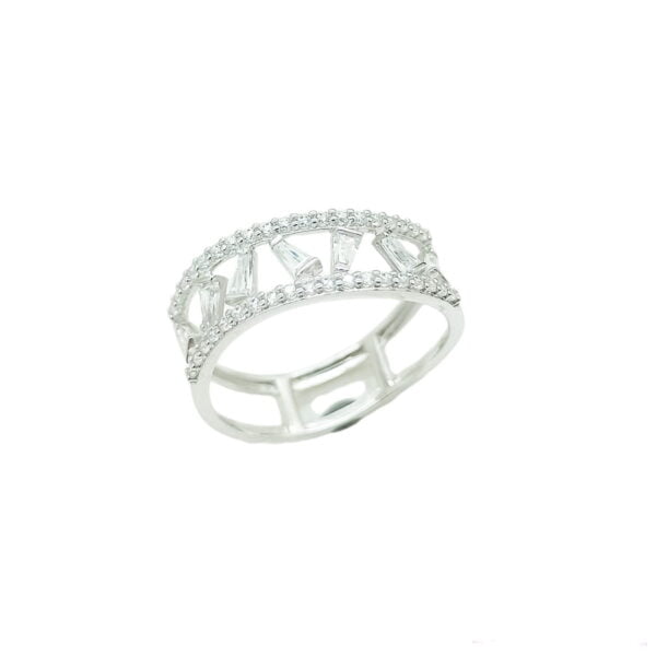 Cincin whitegold "Baguette Collection - Crystal Series" RI210639
